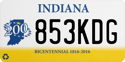 IN license plate 853KDG