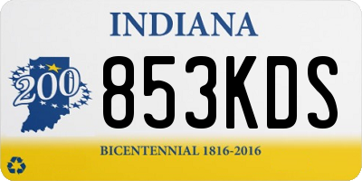 IN license plate 853KDS