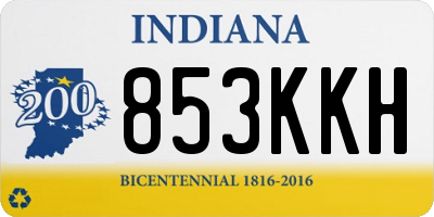 IN license plate 853KKH
