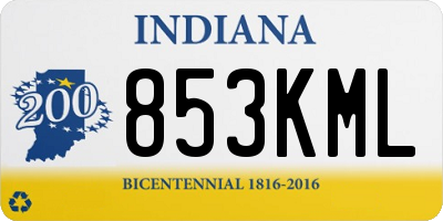 IN license plate 853KML