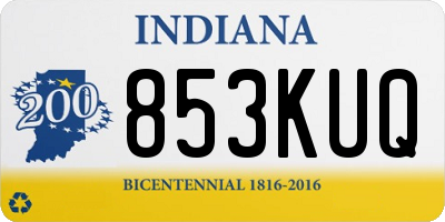IN license plate 853KUQ