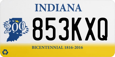 IN license plate 853KXQ