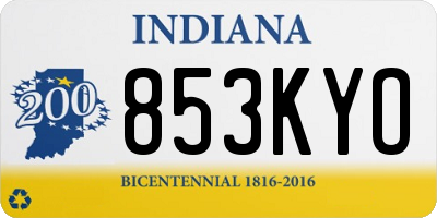 IN license plate 853KYO