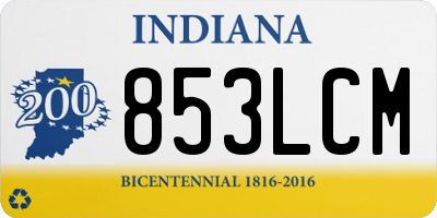 IN license plate 853LCM