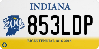 IN license plate 853LDP