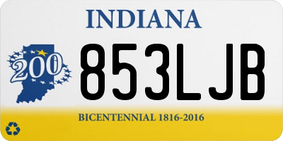 IN license plate 853LJB