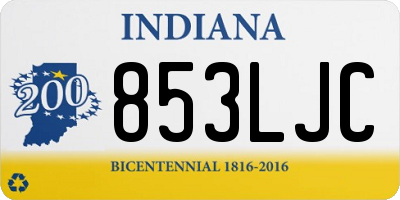 IN license plate 853LJC