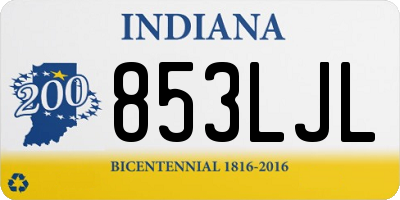 IN license plate 853LJL