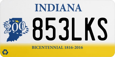IN license plate 853LKS