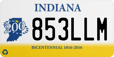 IN license plate 853LLM