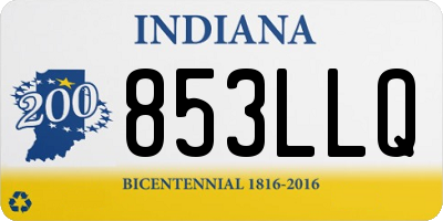 IN license plate 853LLQ