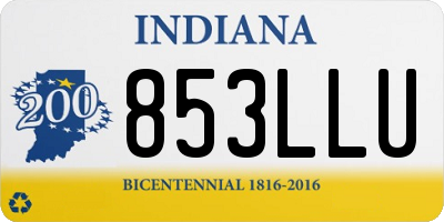 IN license plate 853LLU