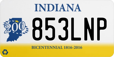 IN license plate 853LNP