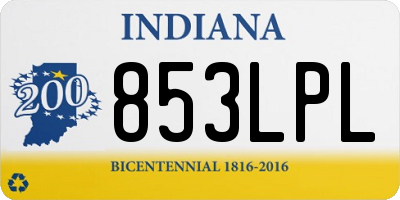 IN license plate 853LPL