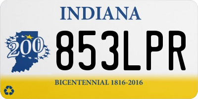 IN license plate 853LPR