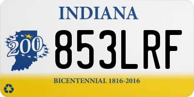IN license plate 853LRF