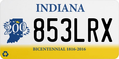 IN license plate 853LRX