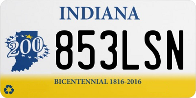 IN license plate 853LSN