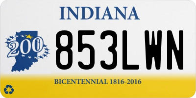 IN license plate 853LWN