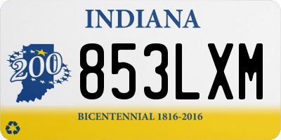 IN license plate 853LXM