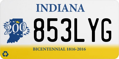 IN license plate 853LYG