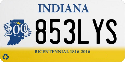 IN license plate 853LYS