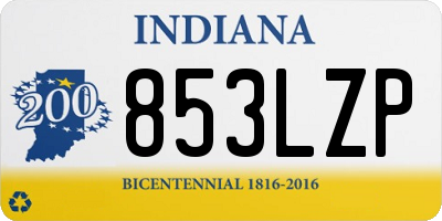 IN license plate 853LZP