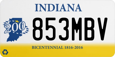 IN license plate 853MBV