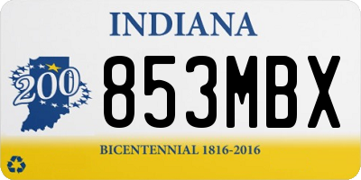IN license plate 853MBX