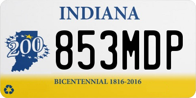 IN license plate 853MDP