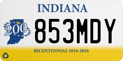 IN license plate 853MDY