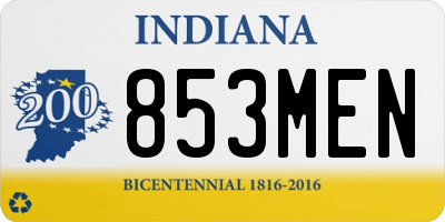 IN license plate 853MEN