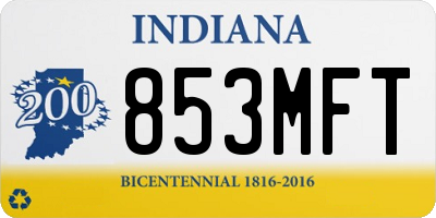 IN license plate 853MFT
