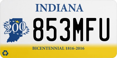 IN license plate 853MFU