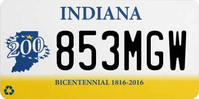 IN license plate 853MGW