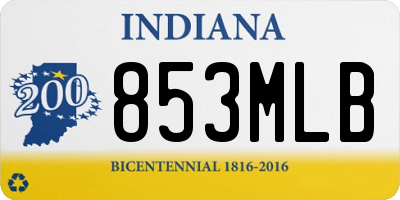 IN license plate 853MLB