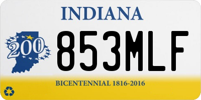 IN license plate 853MLF