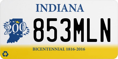 IN license plate 853MLN