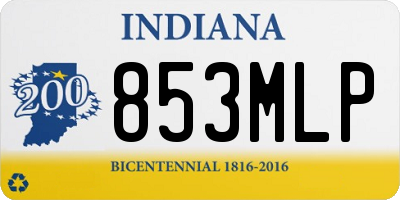 IN license plate 853MLP
