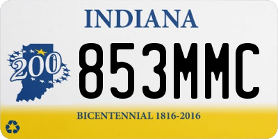 IN license plate 853MMC