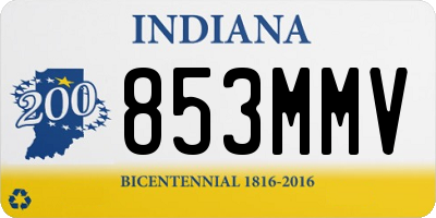IN license plate 853MMV