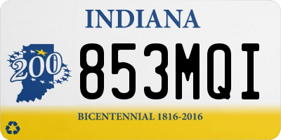 IN license plate 853MQI