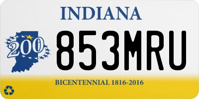 IN license plate 853MRU