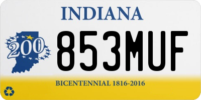 IN license plate 853MUF