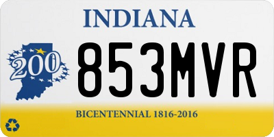 IN license plate 853MVR