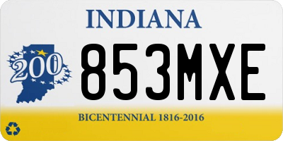 IN license plate 853MXE