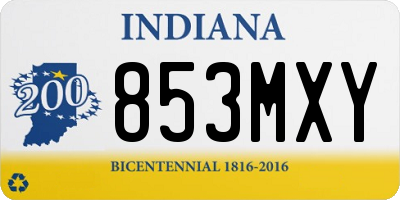 IN license plate 853MXY