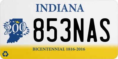 IN license plate 853NAS