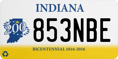 IN license plate 853NBE
