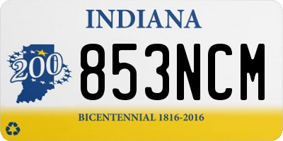 IN license plate 853NCM